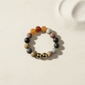Agate, Carnelian, Wood Stone & Pyrite Bracelet - The Ancient Earth
