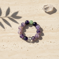 Amethyst, Clear Quartz & Jade Bracelet - The Divine Alignment