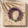 Amethyst & Green Jade Heart Bracelet - The Soulful Anchor