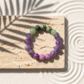 Amethyst, Jade & African Turquoise Bracelet - The Divine Prosperity