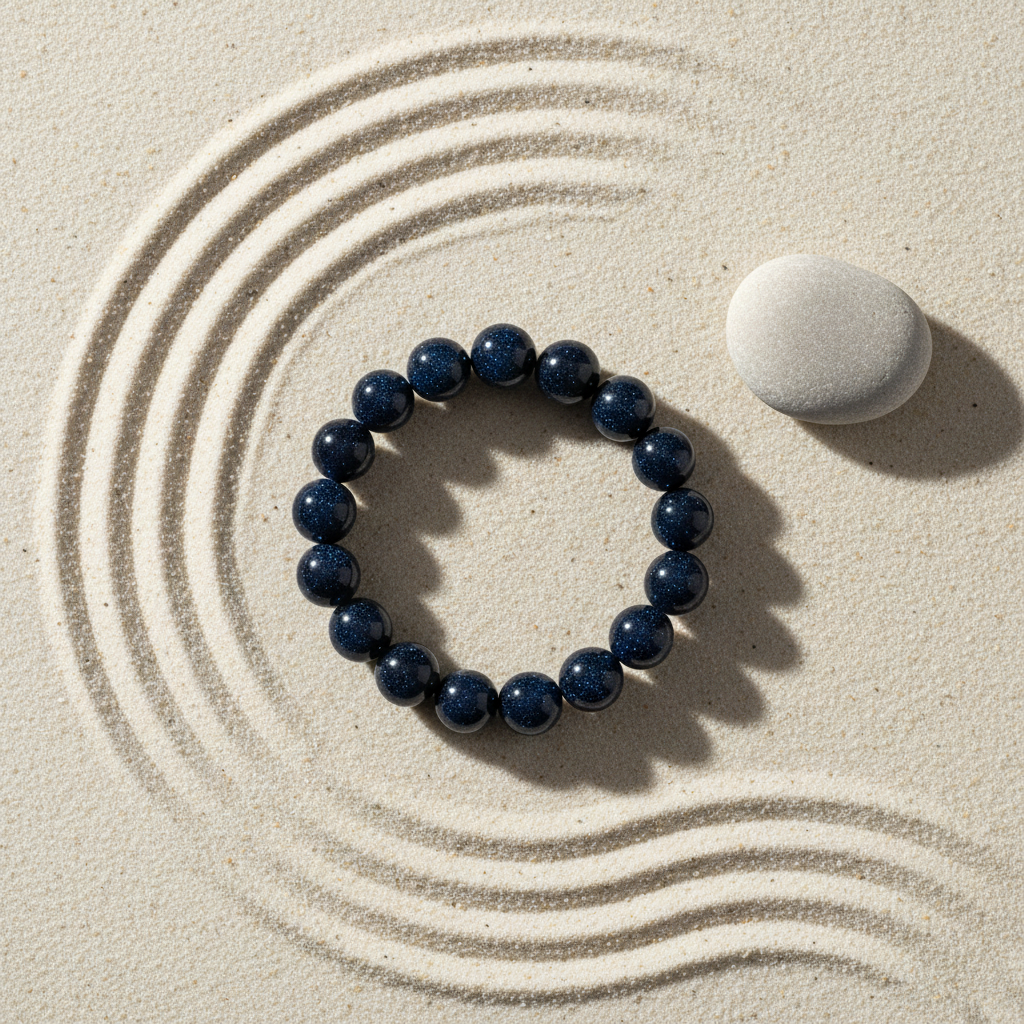 Blue Sandstone Bracelet - The Midnight Galaxy