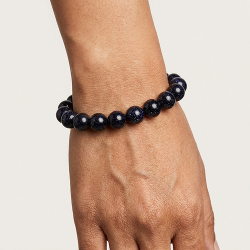 Blue Sandstone Bracelet - The Midnight Galaxy