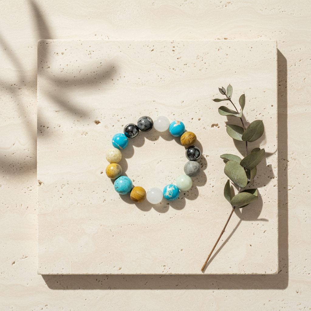 Blue Sea Sediment Jasper & Multi-Stone Bracelet - The Global Alignment