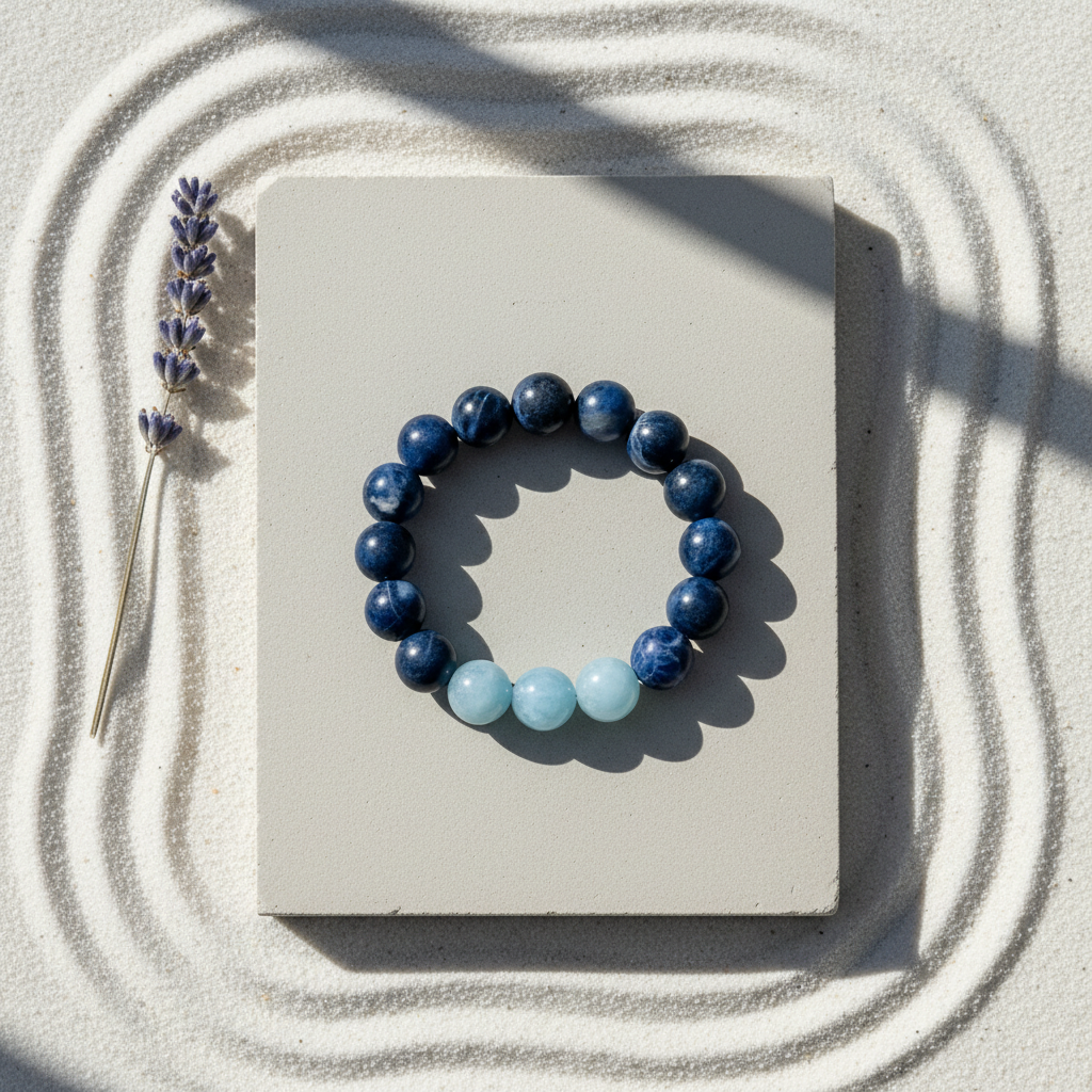 Blue Sodalite & Aquamarine Bracelet - The Ocean Serenity