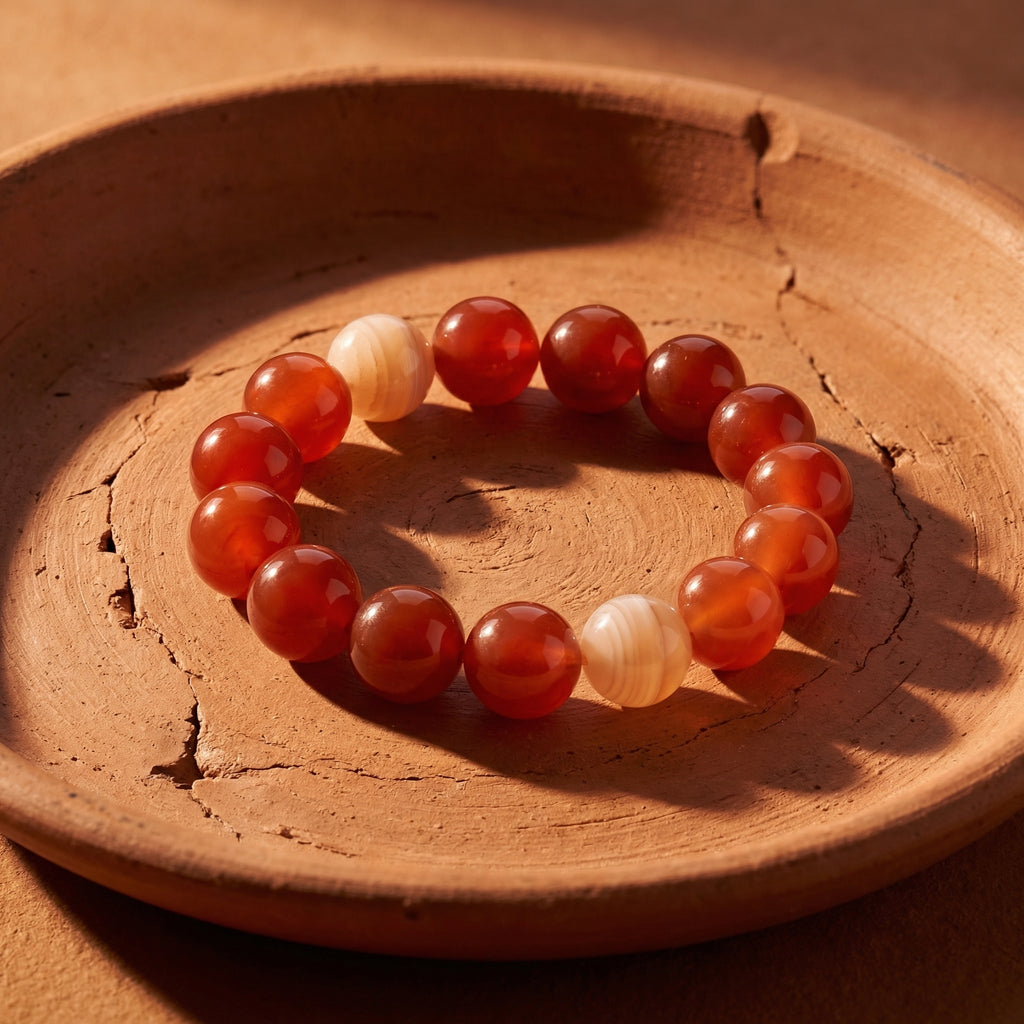 Carnelian & Banded Agate Bracelet - The Creative Fire