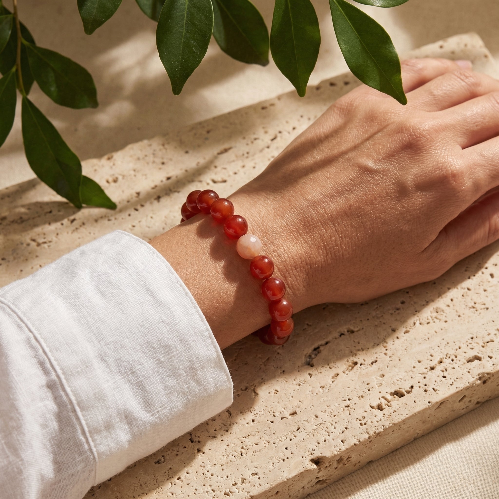 Carnelian & Banded Agate Bracelet - The Creative Fire