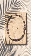 Dalmatian Jasper & Amethyst Gemstone Necklace - The Spirited Heart