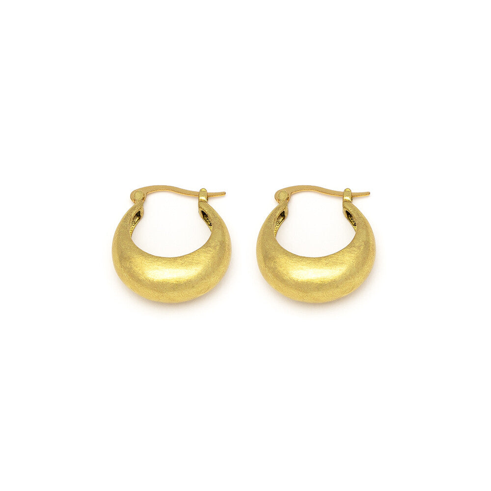 Domed Half Moon Earrings