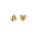 Domed Heart Earrings