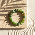 Faceted Green Dragon Vein Agate Bracelet - The Verdant Spark
