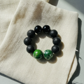 Green Sea Sediment Jasper & Lava Bracelet - The Verdant Anchor