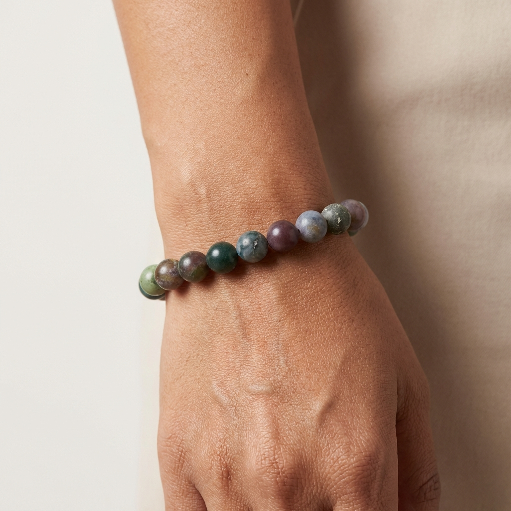 Indian Agate Mosaic Bracelet - The Eternal Harmony