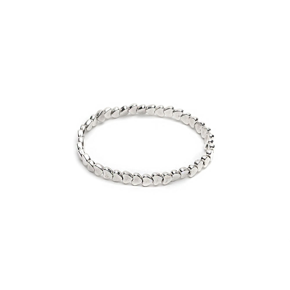 ELASTIC BRACELET ROW OF HEARTS