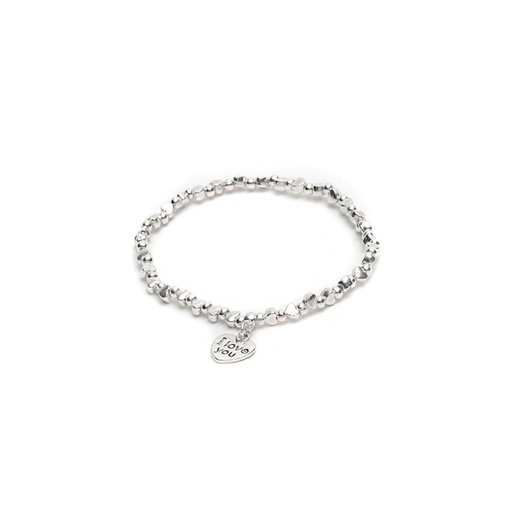 I Love You Heart Charm Bracelet