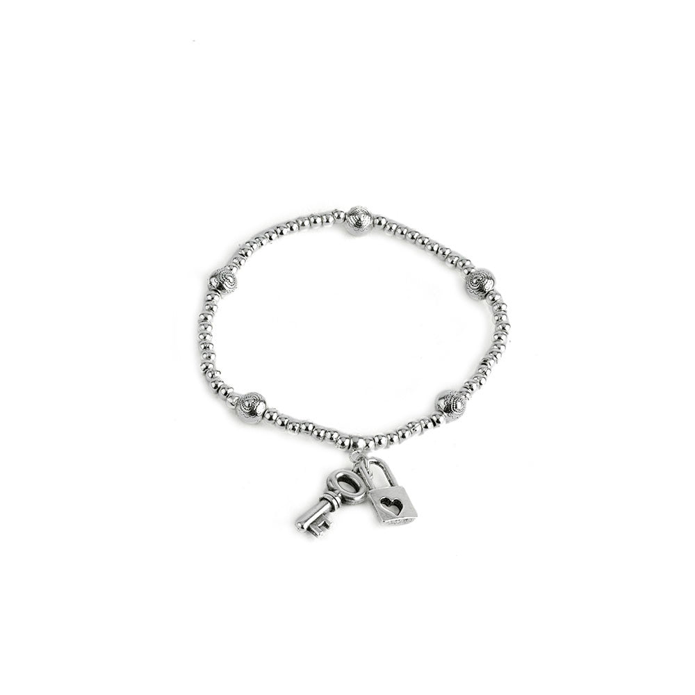 Key & Padlock Charm Bracelet