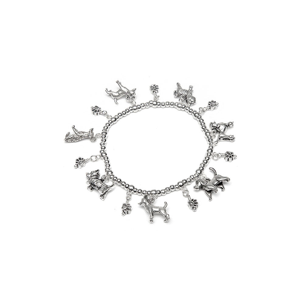 ELASTIC BRACELET DOG CHARMS/