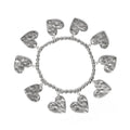 ELASTIC BRACELET HAMMERED HEARTS