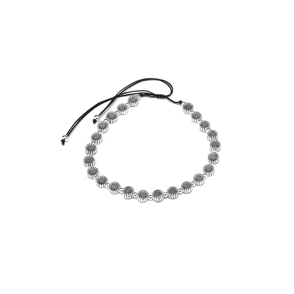 Sunflower Beaded Cord Bracelet
