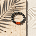 Labradorite & Carnelian Faceted Bracelet - The Mystic Fire