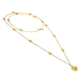 Long Chain Hearts Necklace