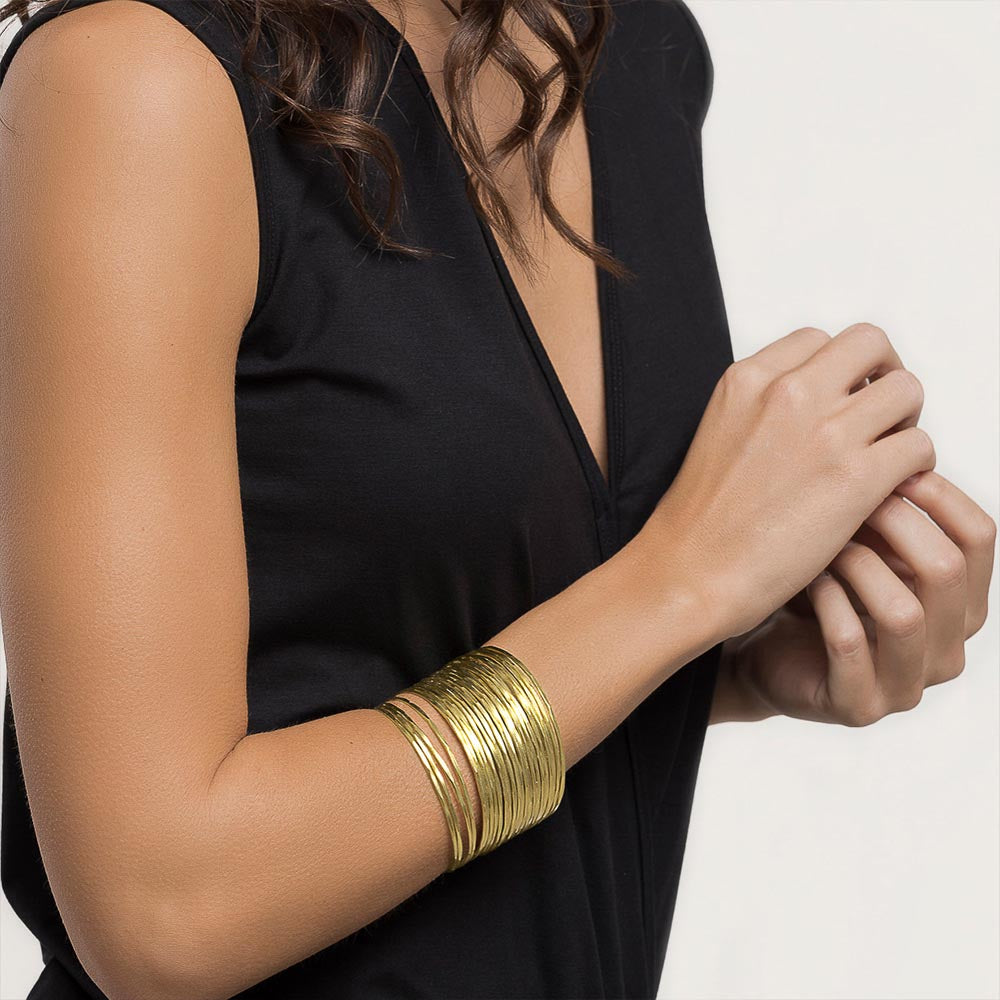 Multi-String Cuff Bracelet