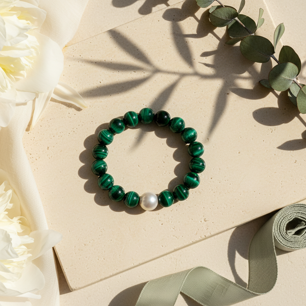 Malachite & Mother of Pearl Bracelet - The Sovereign Heart