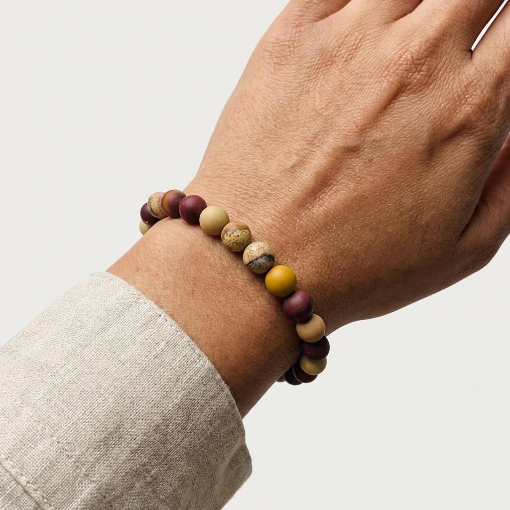 Matte Mookaite & Picture Jasper Bracelet - The Earth Story