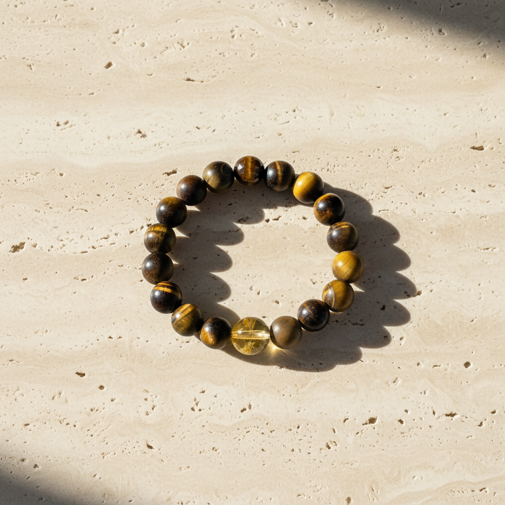 Matte Tiger’s Eye & Citrine Bracelet - The Solar Manifestation
