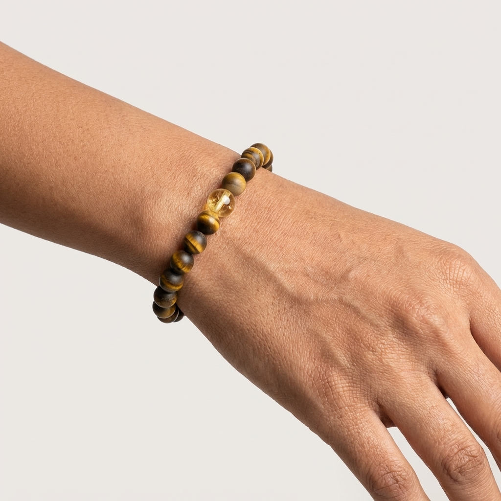 Matte Tiger’s Eye & Citrine Bracelet - The Solar Manifestation