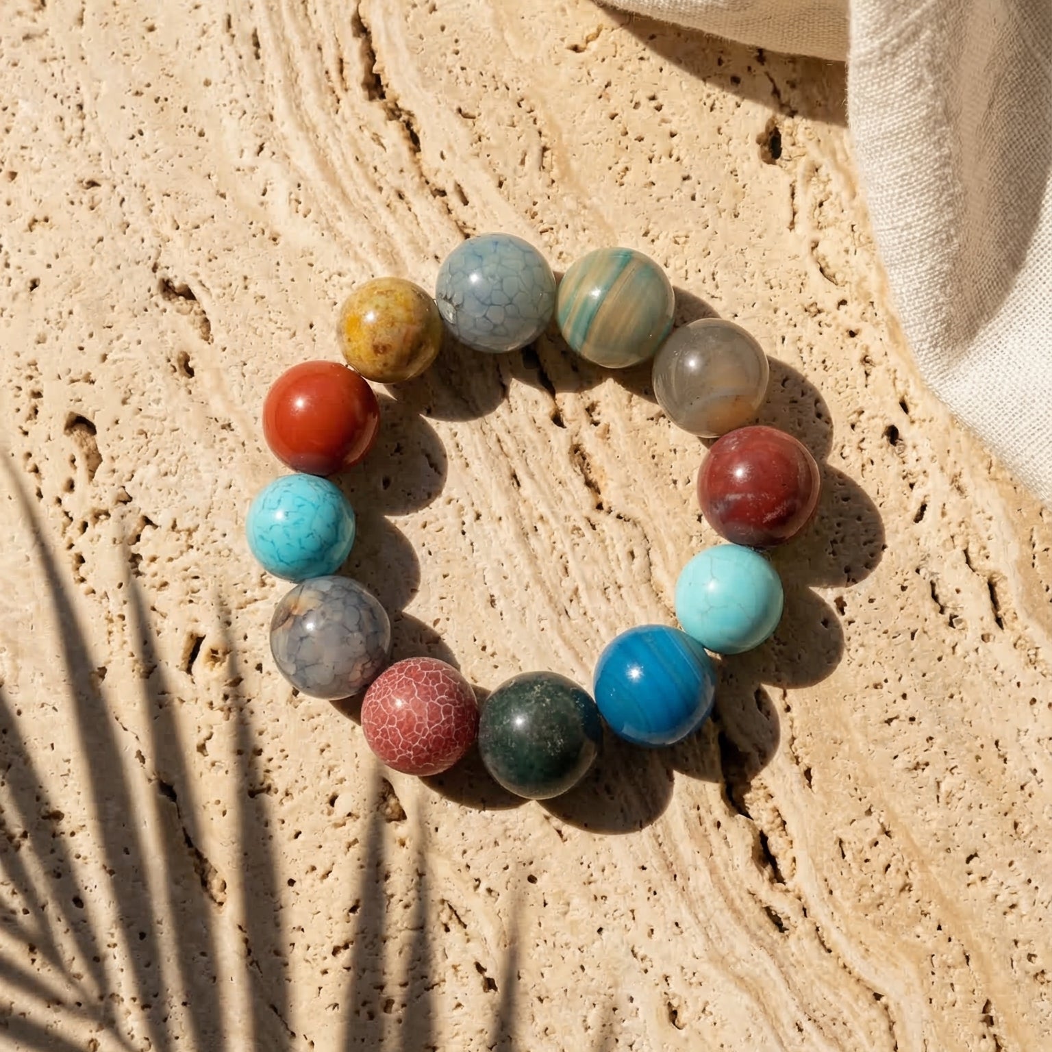 Mixed Agate, Turquoise & Carnelian Bracelet - The Earth’s Mosaic