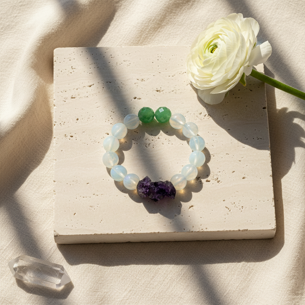 Opal, Amethyst & Aventurine Bracelet - The Radiant Sanctuary