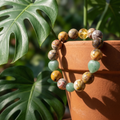 Picture Jasper, Green Jade Bracelet- The Prosperity Map