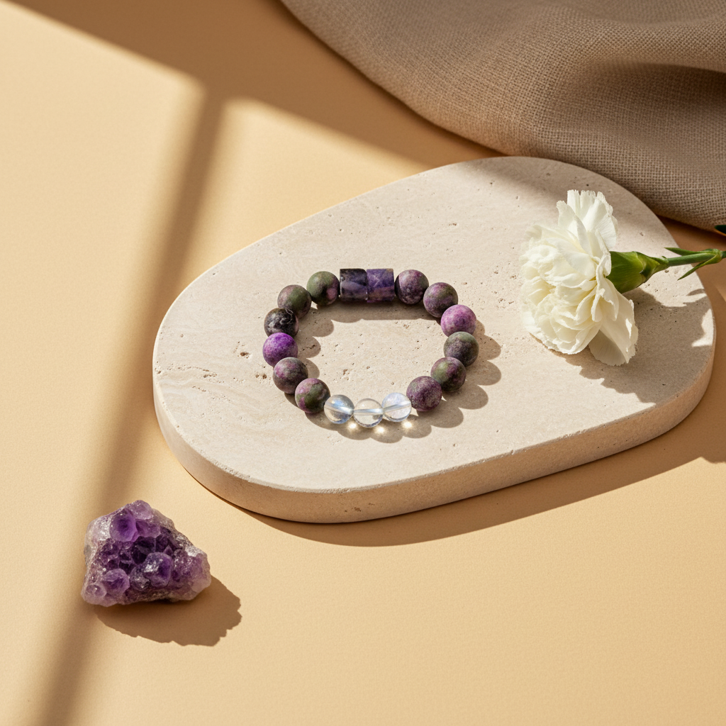 Purple Jasper, Amethyst & Opal Bracelet - The Violet Visionary