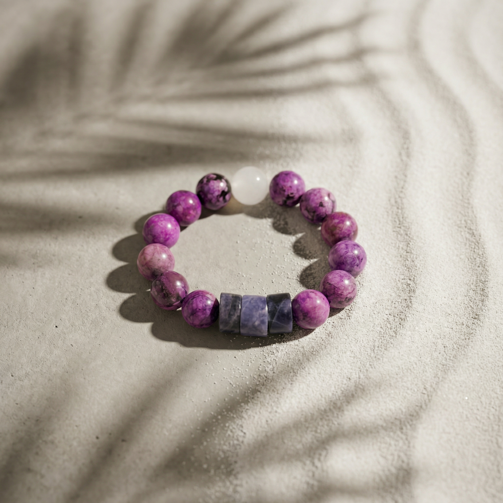 Purple Jasper & Lapis Lazuli Bracelet - The Crown Alignment