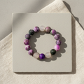 Purple Jasper & Rose Quartz Bracelet - The Violet Intuition