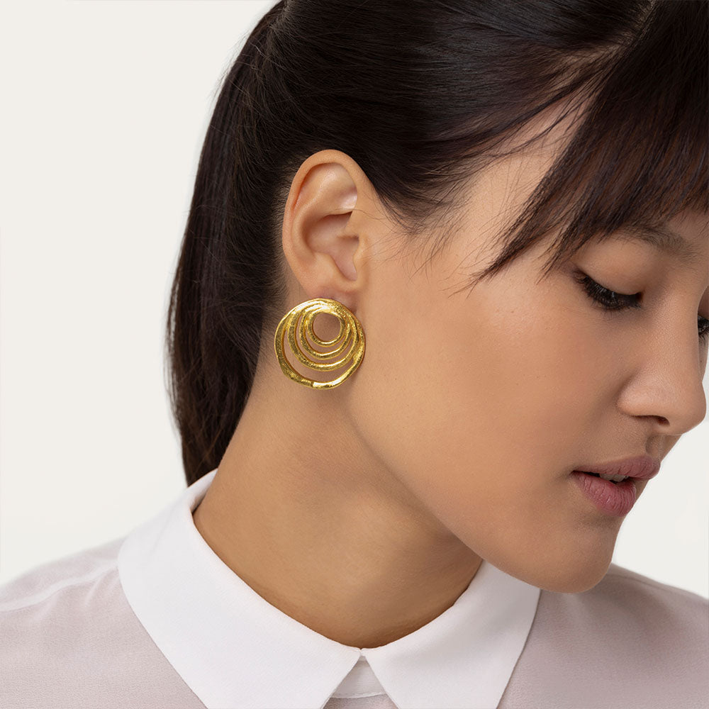 Rigid Concentric Circle Earrings
