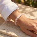 Rose Quartz & Clear Quartz Heart Bracelet - The Radiant Heart