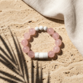 Rose Quartz & Howlite Bracelet - The Serene Blossom