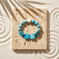 Sea Sediment Jasper & White Lava Bracelet - The Azure Anchor