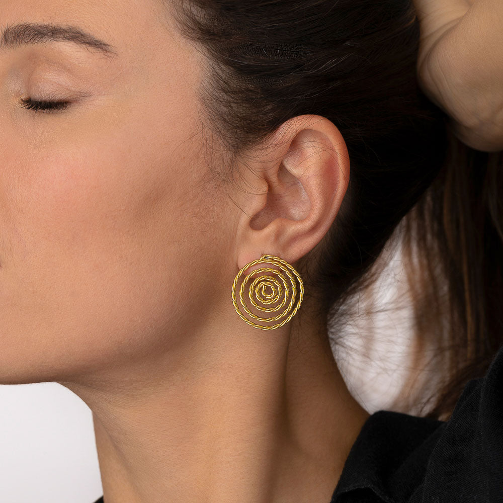 Twisted Spiral Earrings