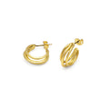Woven Line Semicircle Earrings