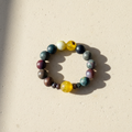 Indian Agate & Yellow Fire Agate Bracelet - The Golden Harmony
